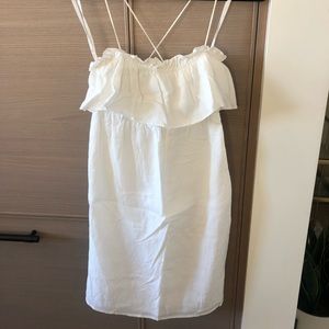 Banana Republic White Ruffle Dress